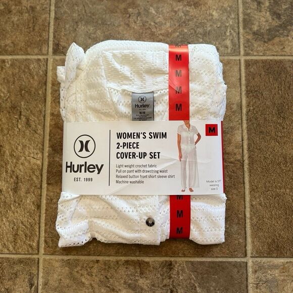 Hurley Women's Swim Cover Up Set White Size Medium - Picture 2 of 7
